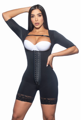 Colombian Tropics -  Harmony High Back Bodysuit With Sleeves